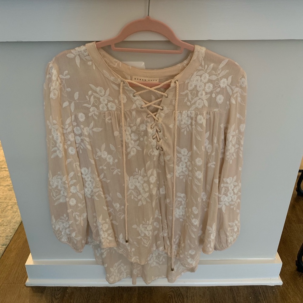 Blush top from a local boutique